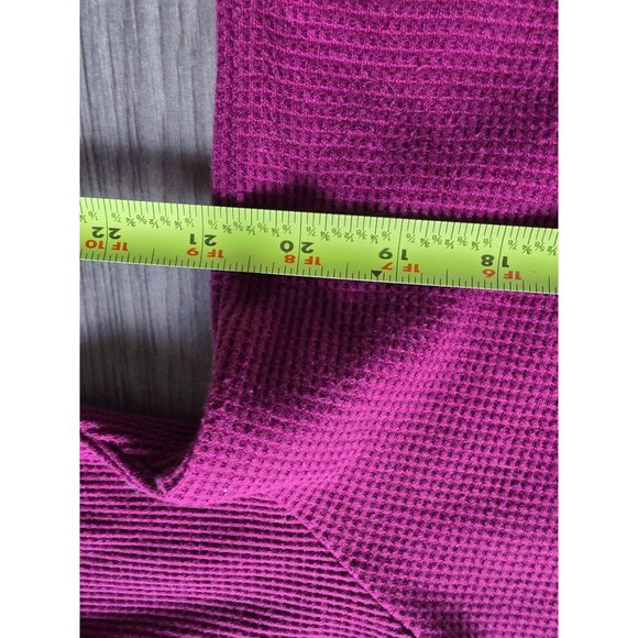 Woman Within Waffle Knit Embroidered Henley Long Sleeve Top Size L - Picture 6 of 6